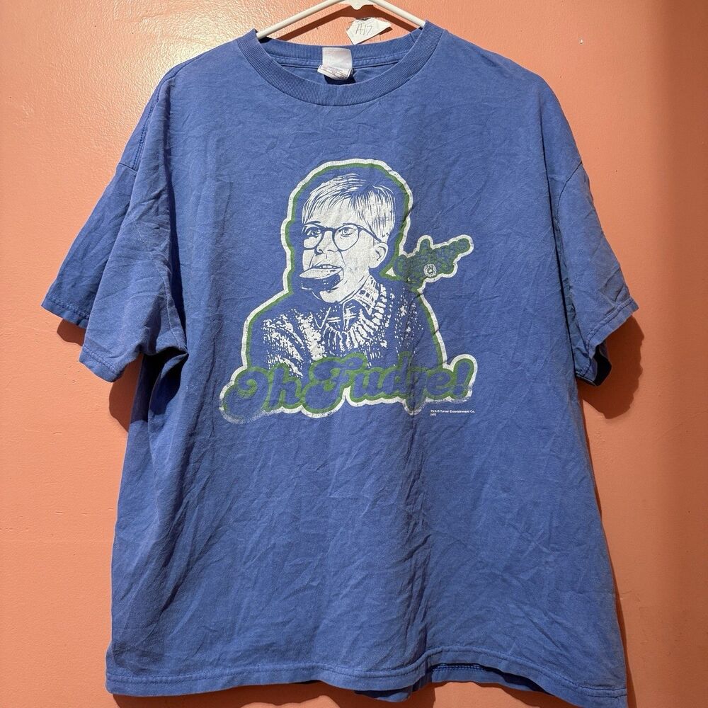 Vintage Andy Milonakis Mens TShirt XL Extra Large Blue Oh Fudge Tee 2000s